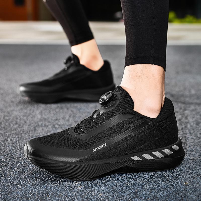 Rotating button men's and women's breathable mesh daily commuting sports shoes lightweight and comfortable outdoor running shoes
