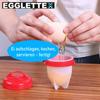 EGGLETTEX Яйцеварка без скорлупы Подставка для яиц Силиконовая форма для яиц Egglettes [Набор из 6 штук]
