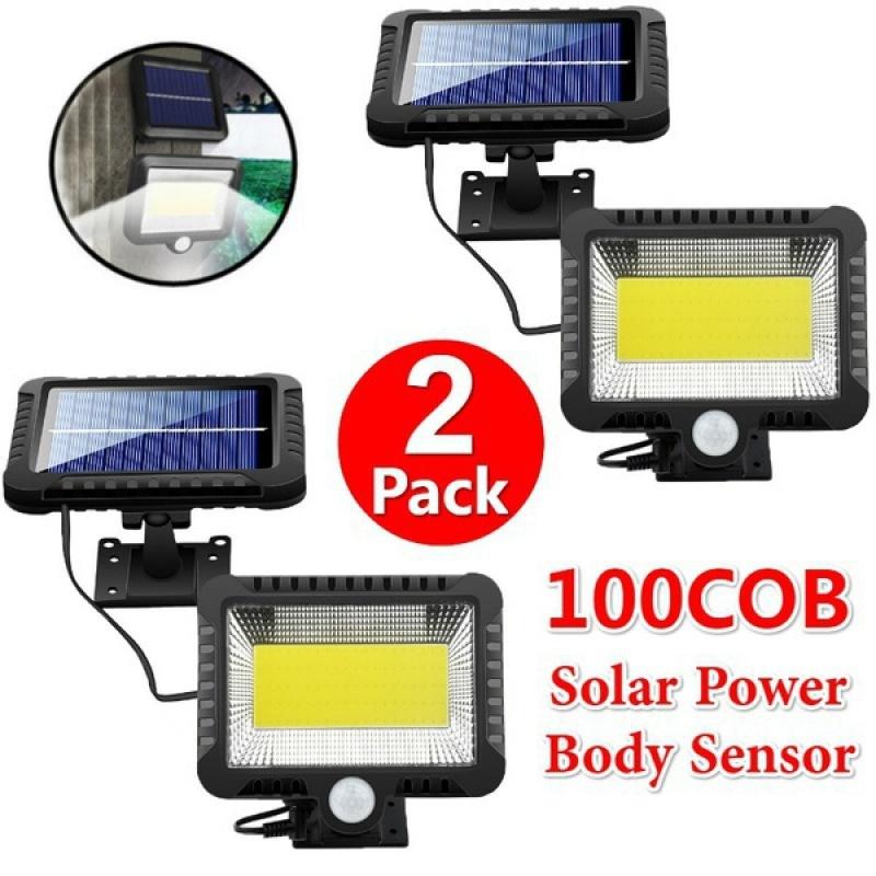 2/1 Pack 100 COB Водонепроницаемый IP65 Супер Яркий Солнечный Датчик Движения Свет Настенный Светильник Сад Открытый Высокая Яркость Свет Гаража Свет