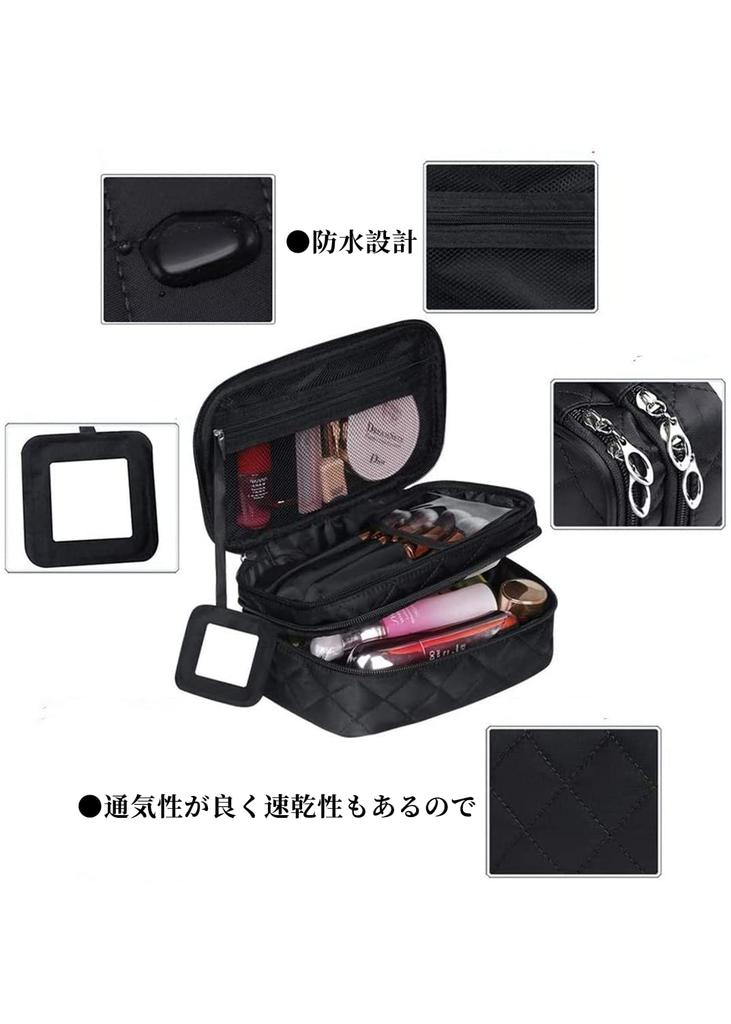 YFFSFDC Multifunctional Cosmetic Large with Dressing Perfect for Travel and Business Trips Pouch, Capacity, Lightweight, Mirror, (Large Size)