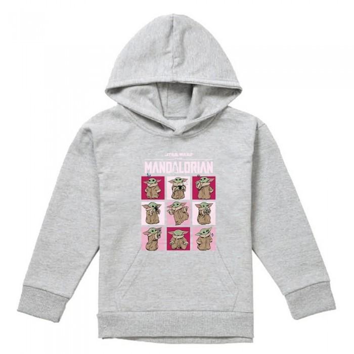 Star Wars The Mandalorian Childrens/Kids Grogu Squares Heather Pullover Hoodie