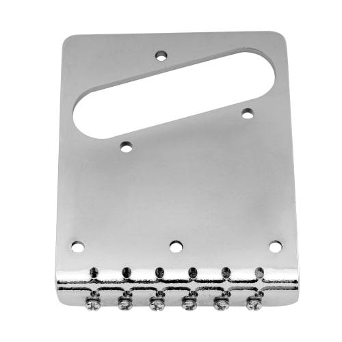 Musiclily Basic 10.8mm Pitch Vintage Style Telecaster Bridge Assembly with 6-Way Saddles for TL Electric Guitars, Chrome