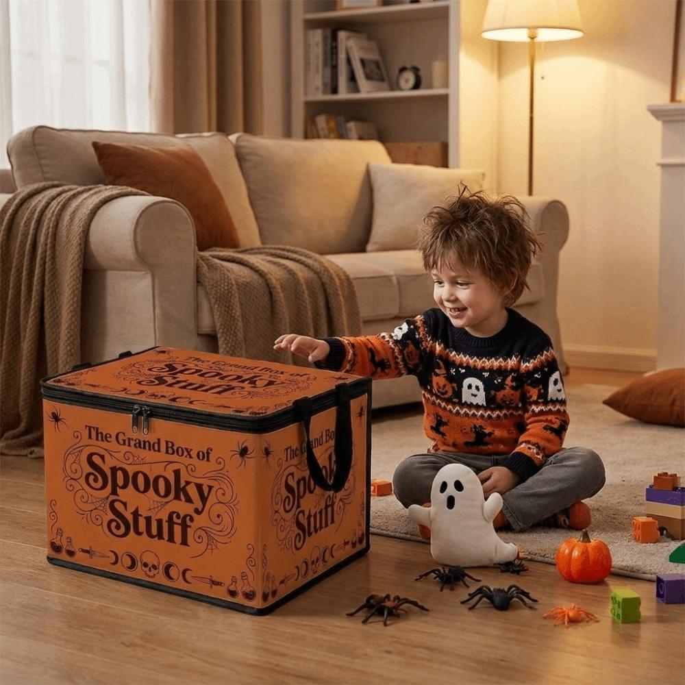 Space Saving Halloween Storage Bin Large Capacity Clothing Storage Basket Dormitory