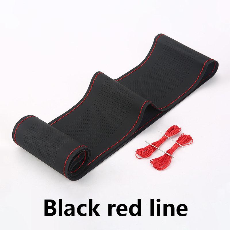 38 см чехол на руль автомобиля иглы и нитки для оплетки из искусственной кожи чехол для оплетки своими руками мягкий нескользящий автомобильный интерьер автомобиля