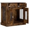 Dog Crate Furniture Smoked Oak 80 x 47.5 x 80 cm Engineered Wood