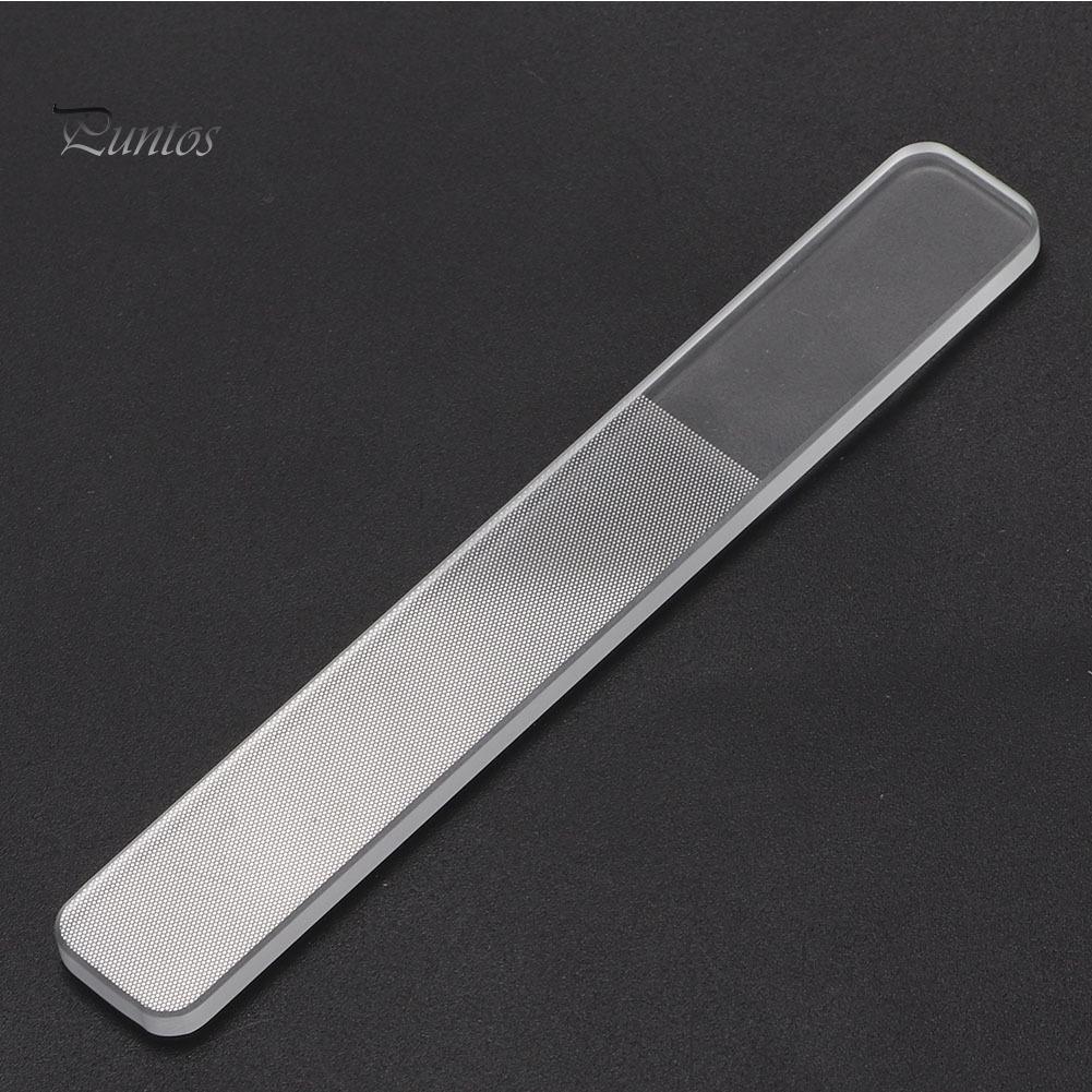 Puntos Manicure Tool Pro Двусторонняя стеклянная пилочка для ногтей Шлифование Полировка Шлифовка s