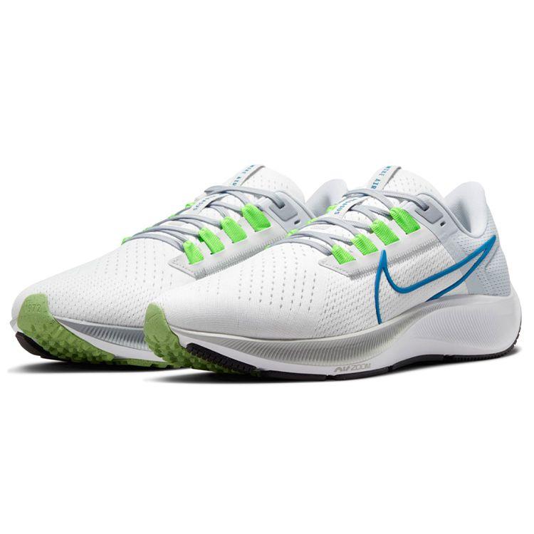 Nike Air Zoom Pegasus 38 Мужские Белый Чистый Платиновый Волк Серый Императорский Синий CW7356-103