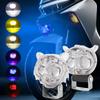 Регулируемый кронштейн Мотоциклетные фары Универсальные 8 режимов освещения Фонари 6000K Мотоциклетные прожекторы Светодиодная вспышка Цветная лампа-сова