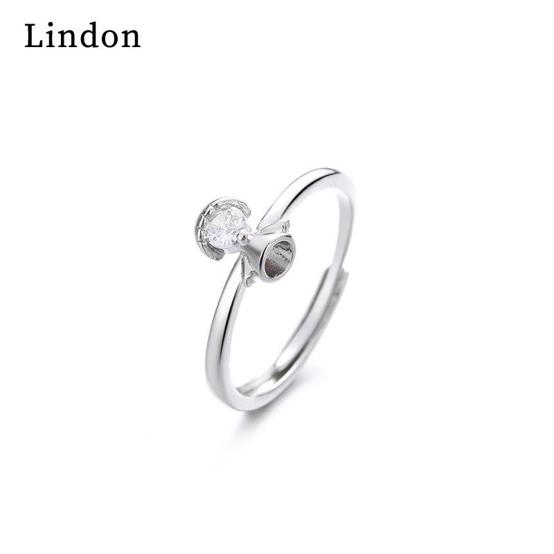 Lindon Classic Copper Alloy Zircon Ring Ladies Jewelry Wedding Promise Party Gift