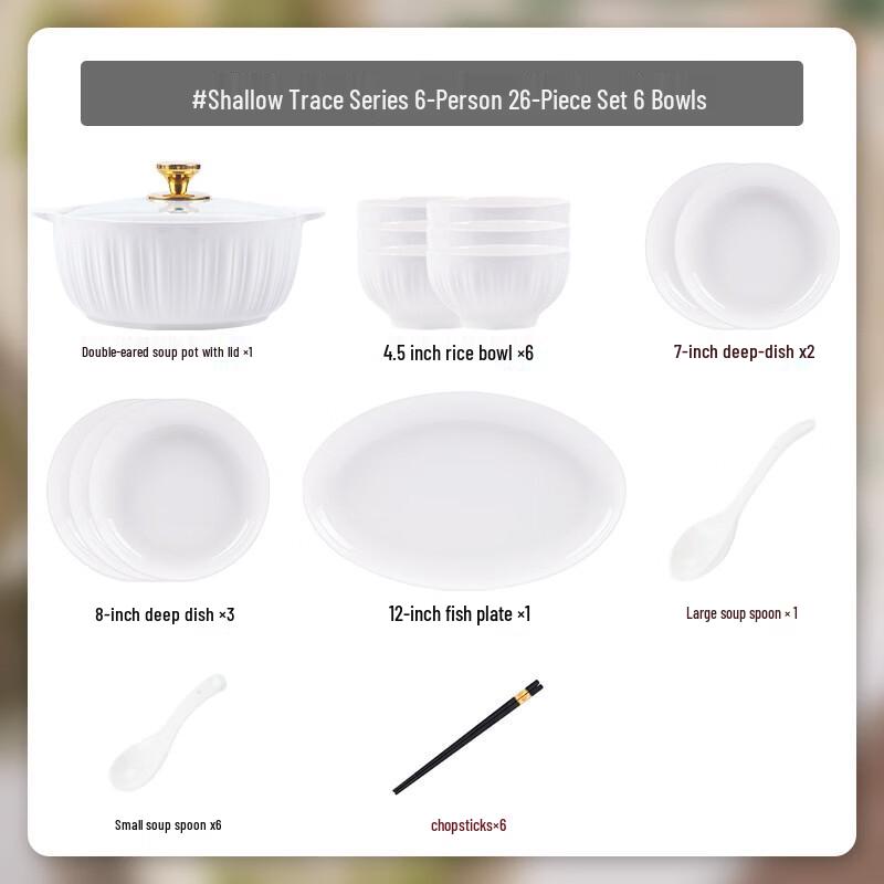 Pure White Nordic Bone China Dinnerware Set