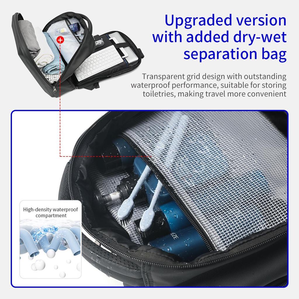 Tigernu Business Men Backpack 15.6 Inch Expandable Laptop Thin Male Backpack Fashion Anti-theft Pack Bag For Teenager