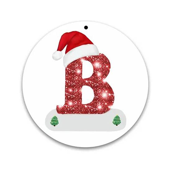 Рождественский кулон, креативное индивидуальное подвесное украшение с алфавитом для праздничного украшения рождественской елки