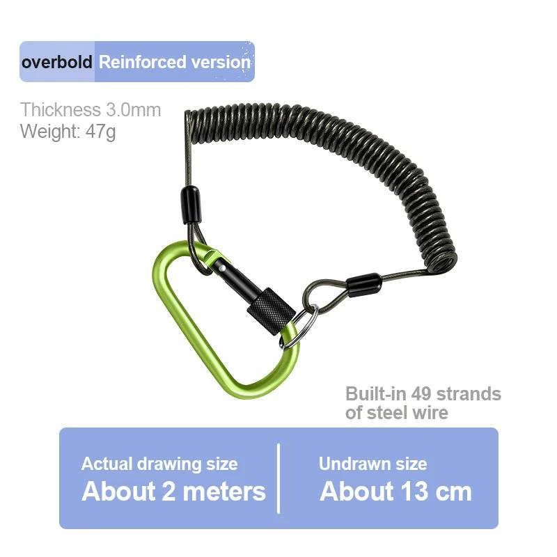 Прочный шнурок с защитой от потери 1/1,2/1,5/2,0 м, телескопический эластичный удерживающий трос, страховочный пружинный шнур, веревка для ключей, цепочка, аксессуары