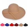 Fashion Women Ladies Floppy Wide  Wool  Bowler Beach Hat Sun Cap Summer
