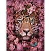 5D Diamond Embroidery Animals Diamond Painting Full Round Drill Tiger Lion Face Flowers Picture of Rhinestones Home Decor