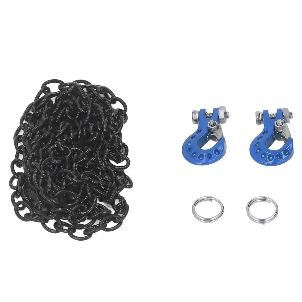 RC Car Tow Hook Trailer Chain Set Upgrade Part Decoration Fit for SCX10 D90 110 RC Crawler Truck