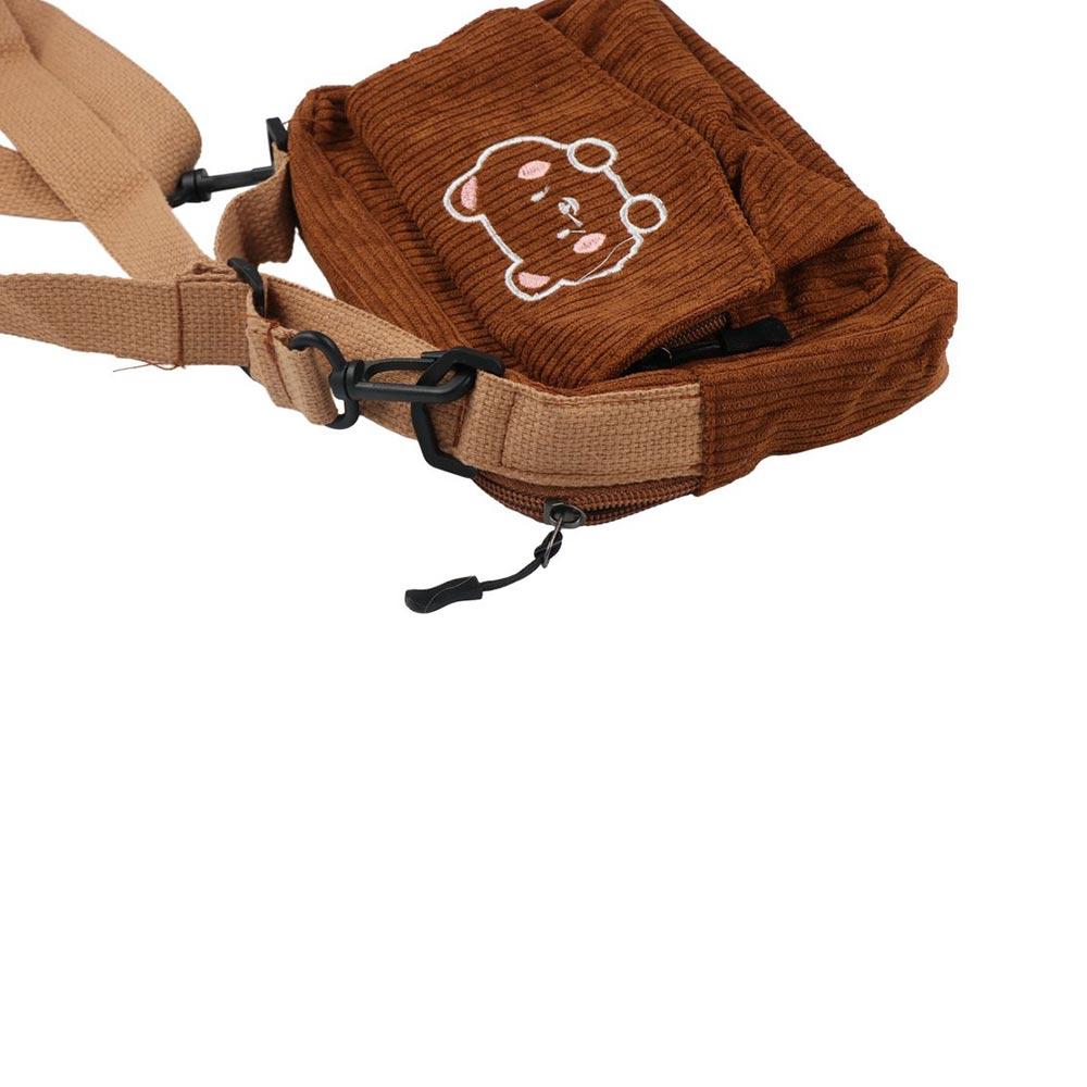 Cute Zipper Fashion Shopping Solid Color Messenger Bag Mobile Phone Bag Canvas Bag Women Handbag