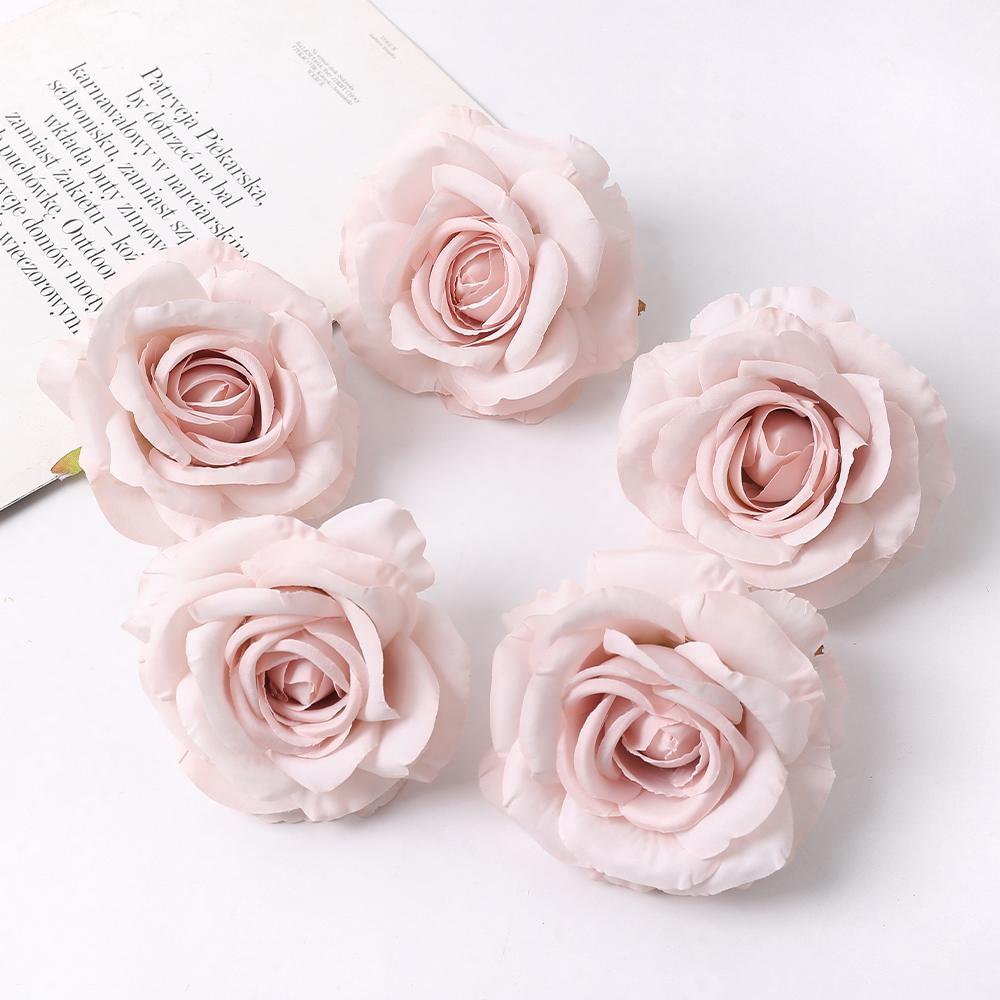 2/5 шт. 10 см искусственные розы, шелковые головки цветов, имитация цветка, украшение дома, комнаты, свадебное украшение, аксессуары для DIY венков