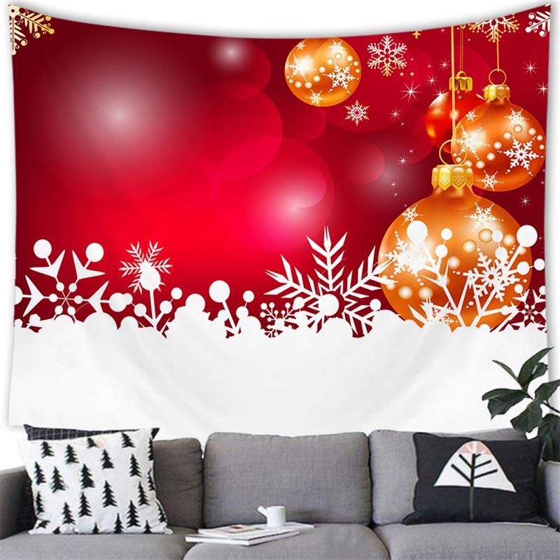 Рождественские шары с принтом, украшение, гобелен, домашний декор, гобелен, Рождественская комната, гостиная, Настенный декор, фон Tapisserie de Noël