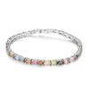Multi-colored Tourmaline Natural Bracelet Women's Light Luxury Fashion 925 Silver Fine Jewelry Anniversary Engagement Gift
