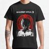 Футболка Silent Hill 3 для мужчин и женщин, футболка с принтом хоррор-игры, забавная футболка с коротким рукавом, футболка с круглым вырезом, хлопковая, винтажная, большого размера
