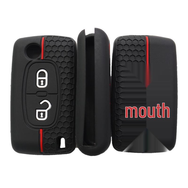 Silicone Car Key Cover for Peugeot 308, Citroen 307, C-Elysee, Picasso