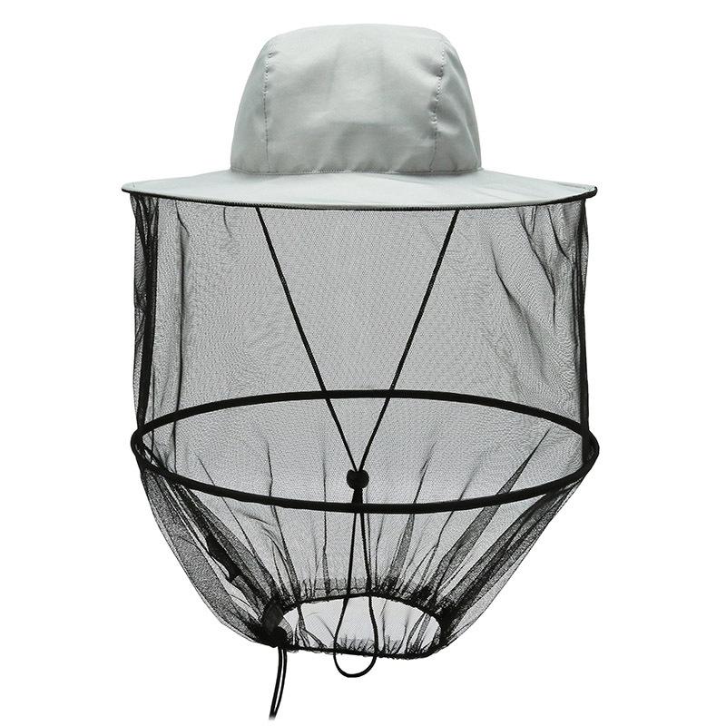 Men Visor Sun Hats Caps Summer Outdoor Breathable Camouflage Insect Anti-mosquito Mesh Accessories