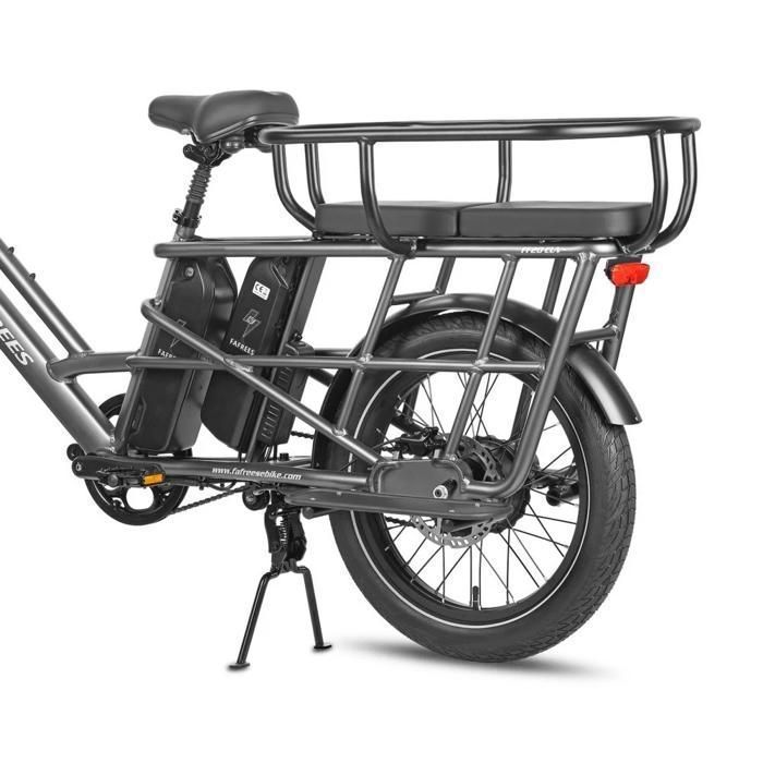Fafrees FF20 CUV - Vélo cargo électrique - 250 W - 48 V - 24 Ah - Vitesse maximale 25 km/h - Gris - Avec porte-bagages arrière