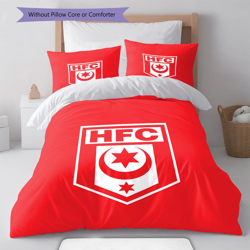 Постельное белье с узором Hallescher FC, Комплект с одеялом, Пододеяльник, Наволочка, Домашний подарок на день рождения (1 пододеяльник + 2 наволочки, без наполнителя)