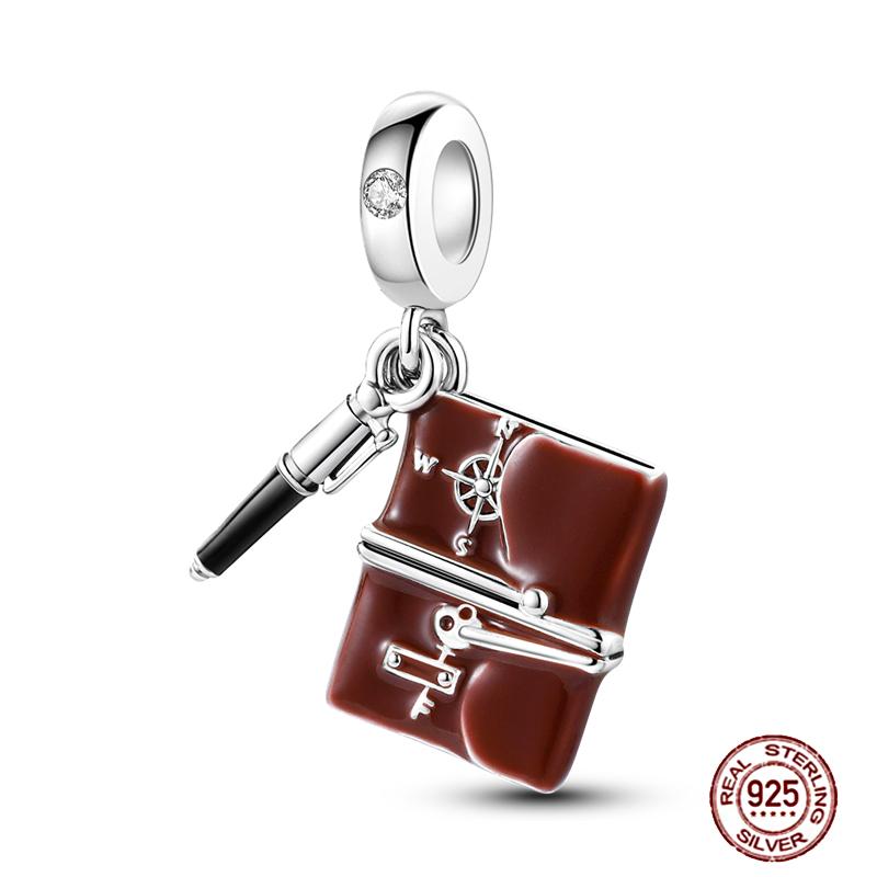 Ежедневные статьи Медные розовые парфюмерные шармы Камера Гантель Смарт-часы Бусины Подходят для оригинальных браслетов DIY Ювелирный подарок