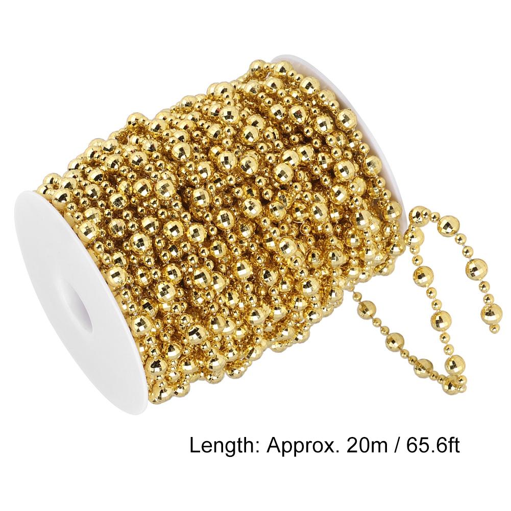 20 м Искусственная нить из бусин из искусственного жемчуга для рождественской елки, свадебной занавески, DIY-украшения, аксессуар для DIY-украшения, бусина из искусственного жемчуга