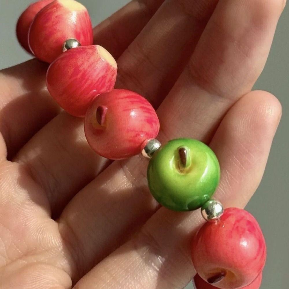 Simulation Fruit Beaded Bracelet Retro Fun Summer Colorful Bracelet Beach Vacation