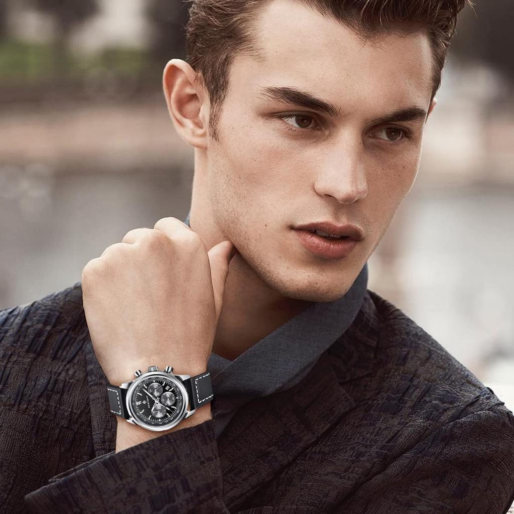 BENYAR AKNIGHT Japanese Stainless Leather Compatible with Business Casual Sports Chronograph Included Men's Watch, Quartz, Steel, Strap, Watches,