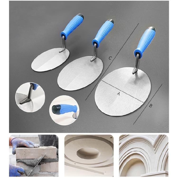 Набор из 3 шт. шпателей из нержавеющей стали, подходит для кладки кирпича и штукатурки, с удобной рукояткой, для выравнивания стен и полов