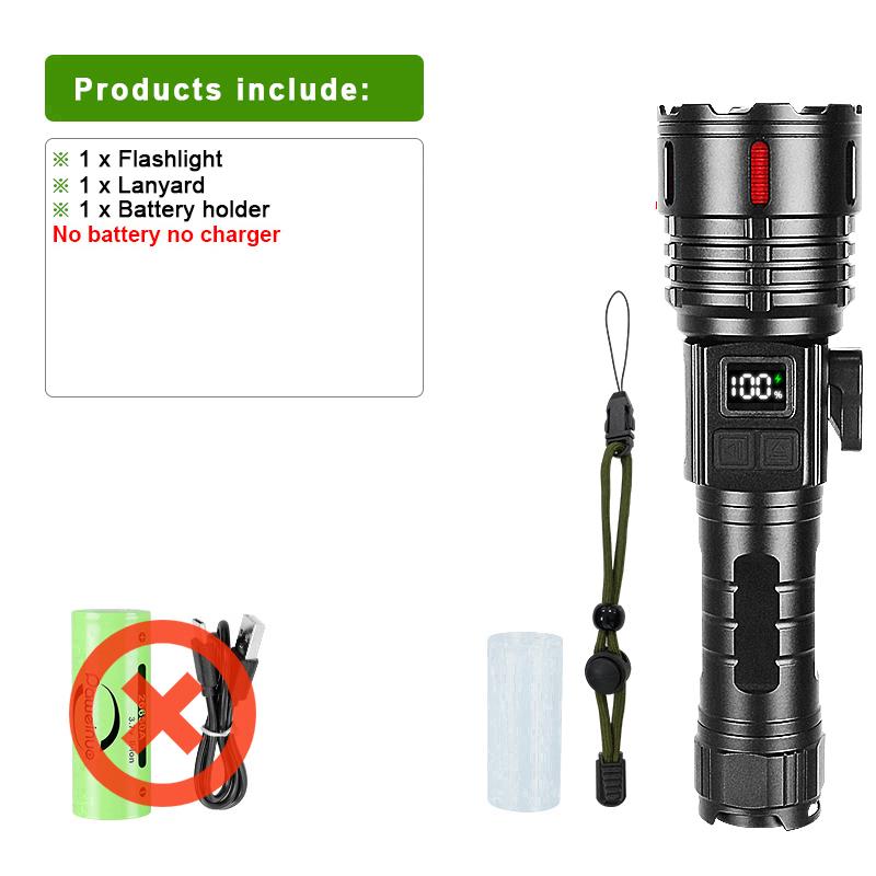 Супер 8000LM Высокая мощность перезаряжаемый светодиодный фонарик Освещение 1500M Ультра мощный фонарик Магнитный фонарь