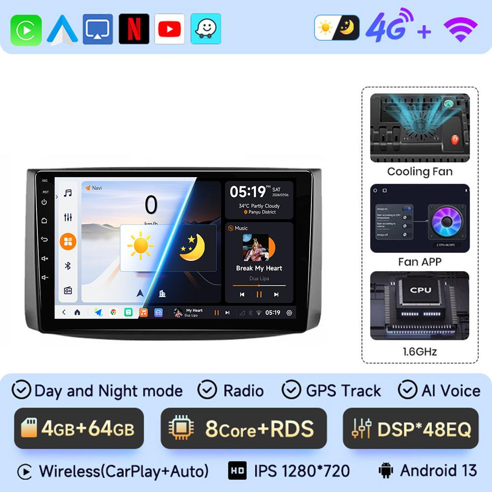 Car Android 13 Radio For Chevrolet Aveo T250 2006 - 2012 Nexia 1 2020 - 2022 Carplay Multimedia Video Player GPS No 2din DVD