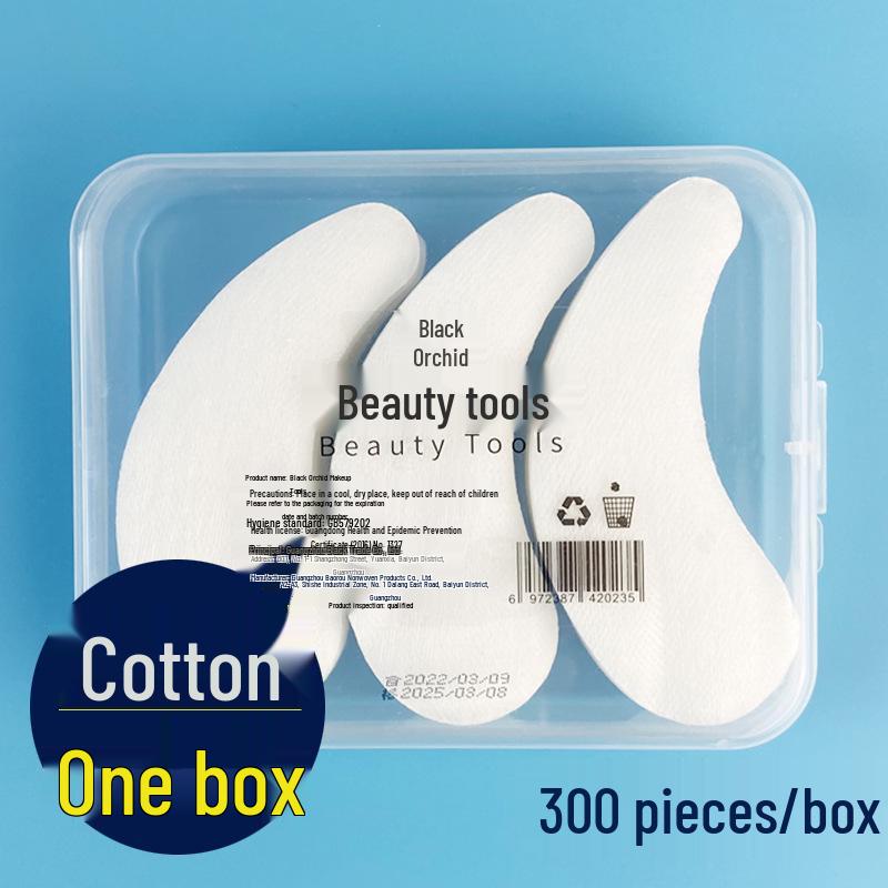 Silk-like, Skin-friendly Crescent Eye Mask Patches Reduce Fine Lines. All-cotton, Disposable Black Orchid Design for Multi-use In Beauty Salons.