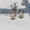1 пара Аксессуары Вечеринка Рождественский подарок Жемчужные серьги-олени Рождественские украшения Серьги-гвоздики в виде северных оленей