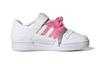adidas Оригинальные FORUM Low top Детские скейтбордические кроссовки Бело-розовые Для детей от 3 до 7 лет Q47376