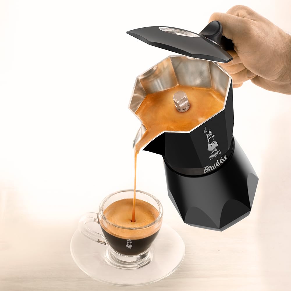 Ограниченная версия BIALETTI Brikka Black 2 Cup Direct Fire Type Maker Espresso Maker [цвет Япония] (Кофе Маккинетта)