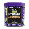 Tea from Clitoria and Ashwagandha (15 Pak, 1.65 G), Butterfly Pea Ashwagandha Herbal Tea, Blue Tea