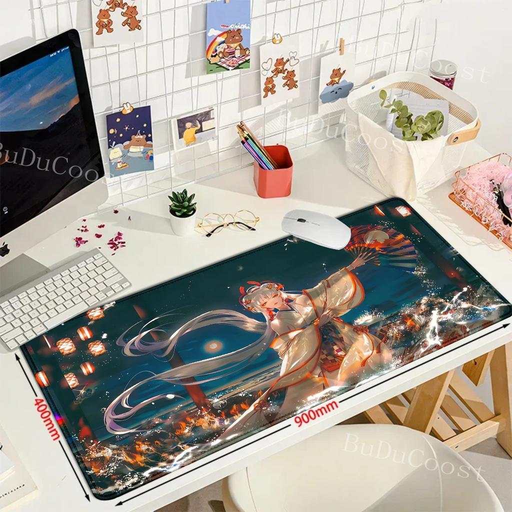 Игровой коврик для мыши Anime Ghost Blade Ice Princess, коврик для мыши Anime, Gamer XL, компьютерный домашний коврик для мыши XXL, коврик для мыши, нескользящий, teclado mouse pad