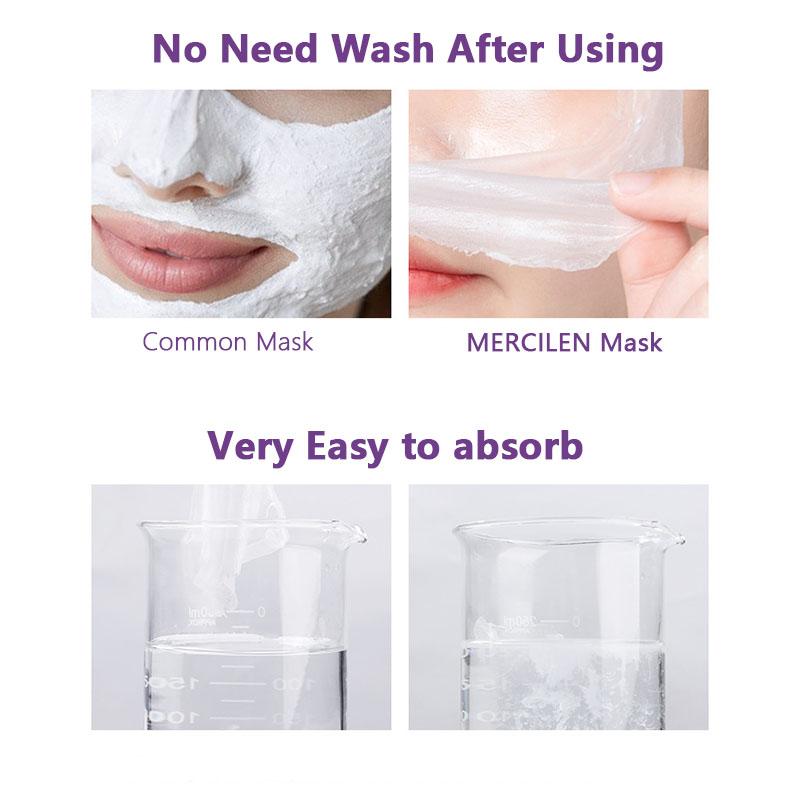 MERCILEN 20 шт. коллагеновая светочувствительная маска для лица против морщин увлажняет разглаживает мелкие морщины восстанавливает влагу нежная кожа