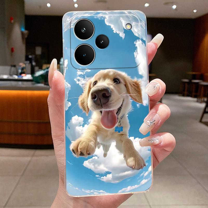 Чехол для телефона Realme P4 Pro 5G Задняя крышка Роскошный Дракон Милый Крутой Мальчики Девочки Цветочные узоры Прозрачный Мягкий силиконовый чехол