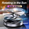 Airplane Solar Energy Perfume Diffuser Car Decoration Aromatherapy Car Styling With Non-Slip Mat Alloy Solar Energy Rotate Aircraft Car Accessory