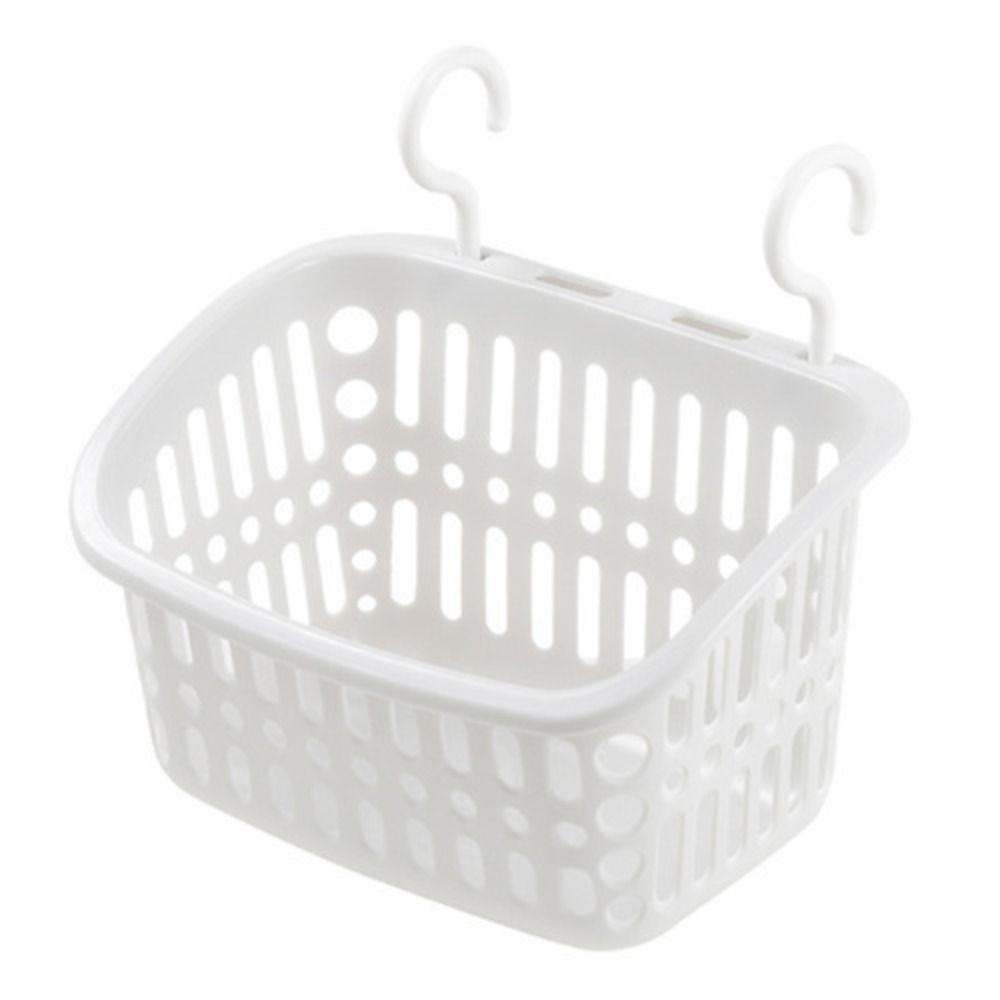 White Hanging Storage Basket Stretchable Sundries Hanging Basket Portable Bath Basket Pool