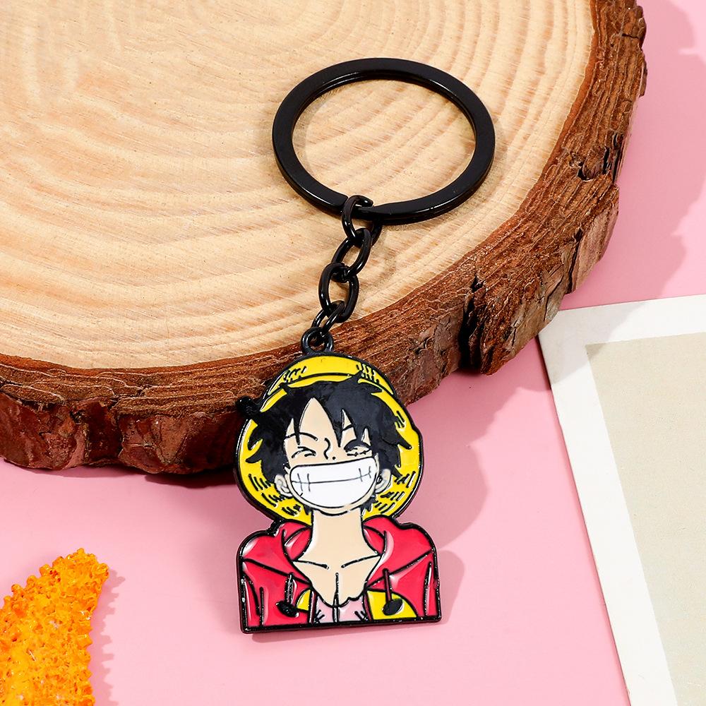 ONE PIECE Классический Аниме Металлический Брелок Обезьяна Д. Унисекс брелоки для ключей с мотивом мотоцикла и машины Луффи, подарки