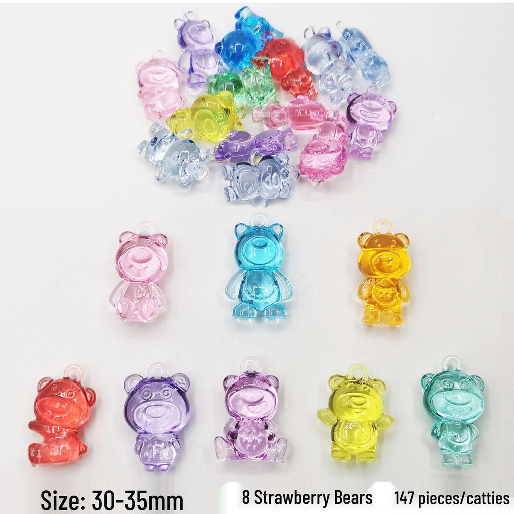 Colorful Mini Acrylic Milk Bottle Cartoon Ornaments - Cute Handmade DIY Decorative Accessories