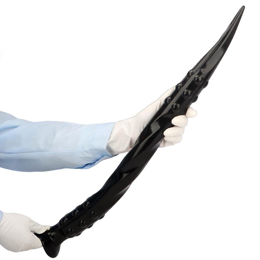 Очень длинная черная ПВХ анальная пробка анальный дилататор секс-игрушка страпон пенис реалистичный член большой член фистинг