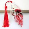 Chinese Style Four Beauties Leaf Vein Bookmark - Artistic Craft Gift